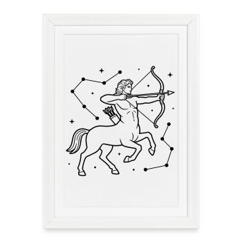 Sagittarius zodiac sign - Framed poster (27 × 37 cm) - white - Front