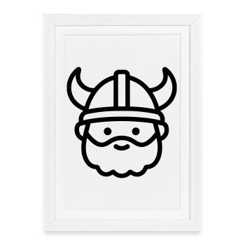 viking - Affiche encadrée (27 × 37 cm) - blanc - Devant