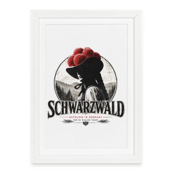 Black Forest Vintage Bollehut - Framed poster (27 × 37 cm) - white - Front