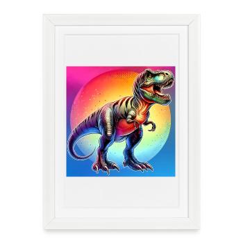 dinosaur - Framed poster (27 × 37 cm) - white - Front