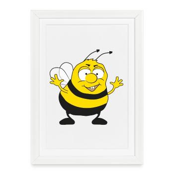 Brummy, the cool bumblebee - Framed poster (27 × 37 cm) - white - Front