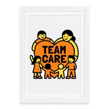 Armoiries du Kit du Cœur Team Care - Affiche encadrée (27 × 37 cm) - blanc - Devant