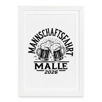 Voyage de l’équipe Malle 2026 - Affiche encadrée (27 × 37 cm) - blanc - Devant