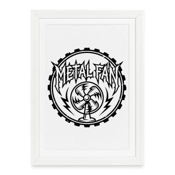 Ventilateur métallique - Affiche encadrée (27 × 37 cm) - blanc - Devant