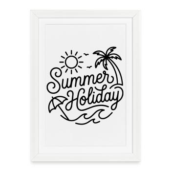 Vacances d’été - Affiche encadrée (27 × 37 cm) - blanc - Devant