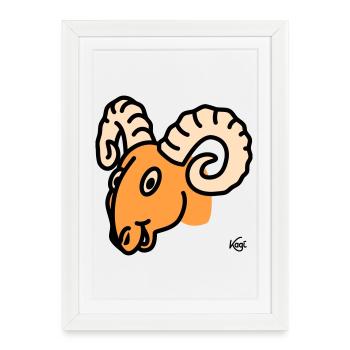 Aries large - Framed poster (27 × 37 cm) - white - Front