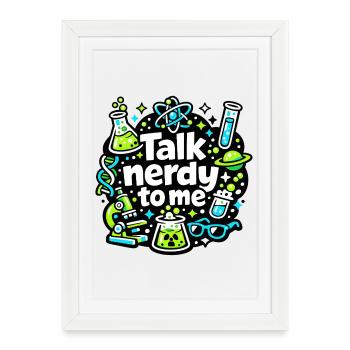 Parlez-moi de design geek - Affiche encadrée (27 × 37 cm) - blanc - Devant