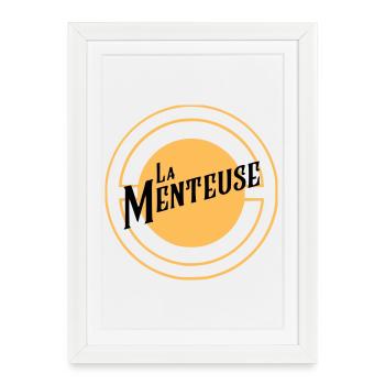 La Menteuse - Affiche encadrée (27 × 37 cm) - blanc - Devant