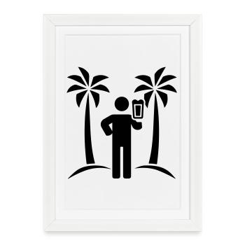 Fête symbolique de Noël - Affiche encadrée (27 × 37 cm) - blanc - Devant