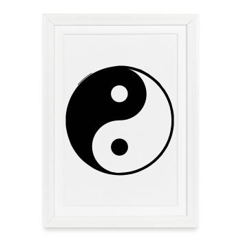 Ying Yang - Framed poster (27 × 37 cm) - white - Front