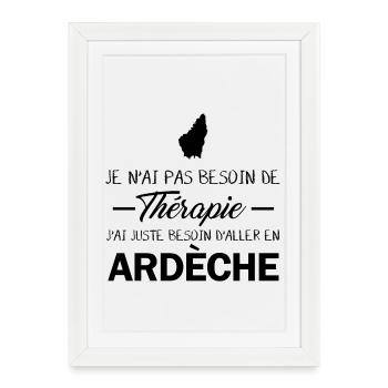 Je N Ai Pas Besoin De Therapie J Ai Juste Besoi... - Affiche encadrée (27 × 37 cm) - blanc - Devant