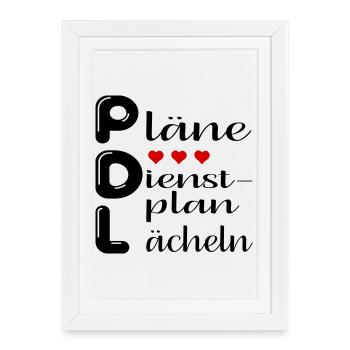 Pflegedienstleitung Pläne - Gerahmtes Poster (27 × 37 cm) - Weiß - Vorne