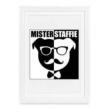 Mister Staffie - 011 - Framed poster (27 × 37 cm) - white - Front