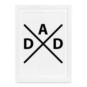 Dad Cross - Framed poster (27 × 37 cm) - white - Front