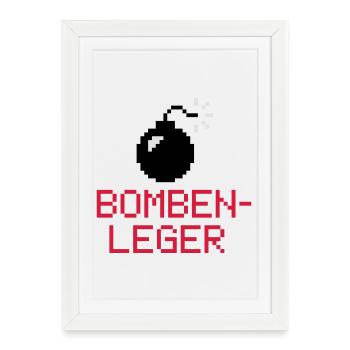 Bomben Leger | Bombe | Explosion - Affiche encadrée (27 × 37 cm) - blanc - Devant