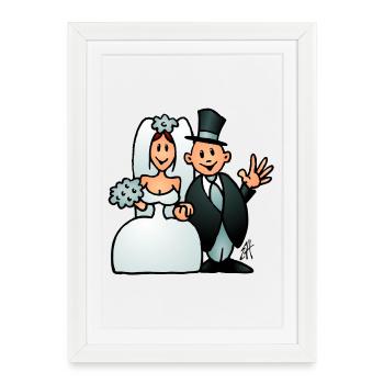 Mariage - Affiche encadrée (27 × 37 cm) - blanc - Devant