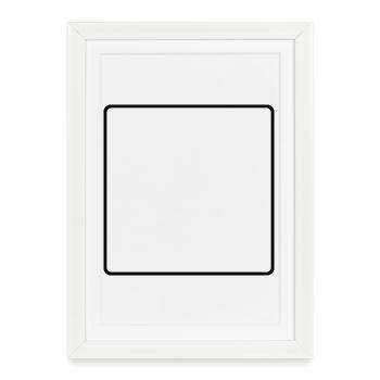 abgerundetes Rechteck - Gerahmtes Poster (27 × 37 cm) - Weiß - Vorne