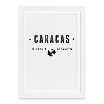 Caracas - Framed poster (27 × 37 cm) - white - Front