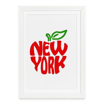 new york - Affiche encadrée (27 × 37 cm) - blanc - Devant