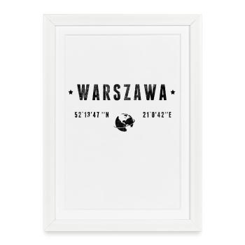 Warszawa - Framed poster (27 × 37 cm) - white - Front
