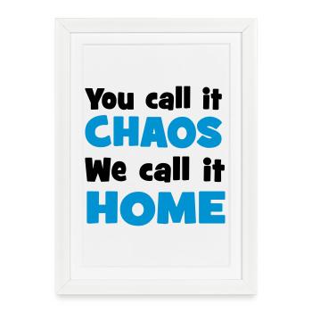 6061912 120606130 chaos - Affiche encadrée (27 × 37 cm) - blanc - Devant