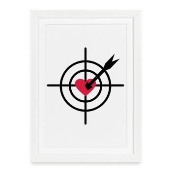 2541614 15588441 coeur - Affiche encadrée (27 × 37 cm) - blanc - Devant