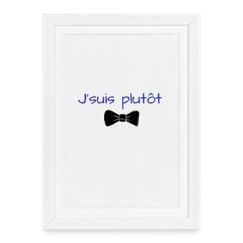noeud papillon - Affiche encadrée (27 × 37 cm) - blanc - Devant