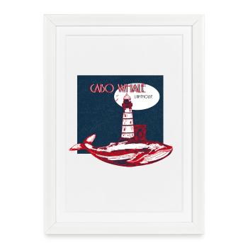 Phare Vintage - Affiche encadrée (27 × 37 cm) - blanc - Devant