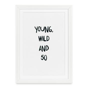 50th birthday - Framed poster (27 × 37 cm) - white - Front