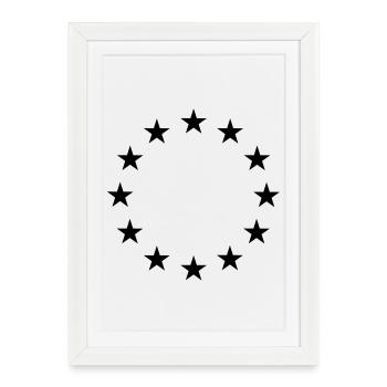 Étoiles - Affiche encadrée (27 × 37 cm) - blanc - Devant