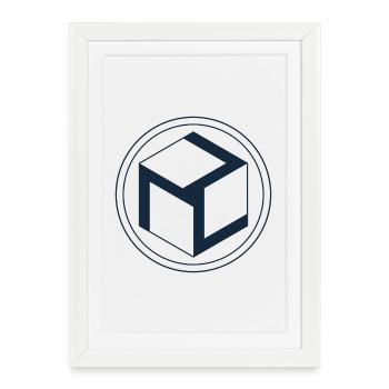 Symbole antahkarana, géométrie sacrée - Affiche encadrée (27 × 37 cm) - blanc - Devant