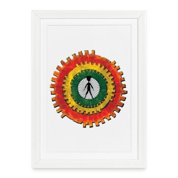 Lac Jah Light - Affiche encadrée (27 × 37 cm) - blanc - Devant