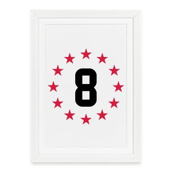 8 years - Framed poster (27 × 37 cm) - white - Front