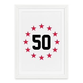 50 years - Framed poster (27 × 37 cm) - white - Front