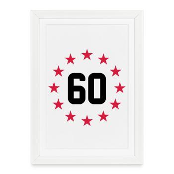 60 years - Framed poster (27 × 37 cm) - white - Front