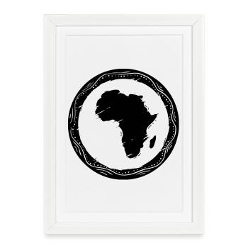 Afrique - Affiche encadrée (27 × 37 cm) - blanc - Devant