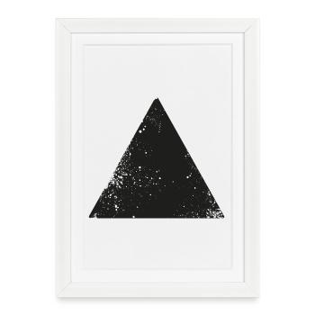 hipster triangle shape symbol - Framed poster (27 × 37 cm) - white - Front