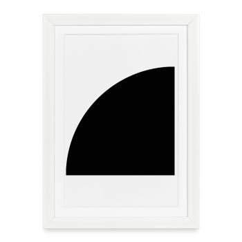 Viertelkreis - Gerahmtes Poster (27 × 37 cm) - Weiß - Vorne