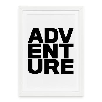 Adventure - Framed poster (27 × 37 cm) - white - Front
