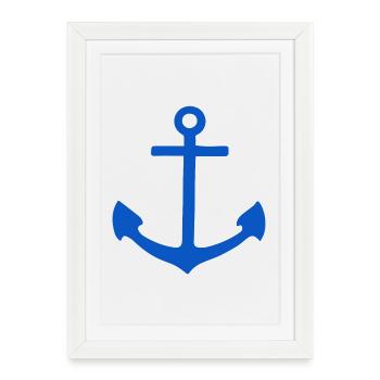 Ancre maritime - Affiche encadrée (27 × 37 cm) - blanc - Devant