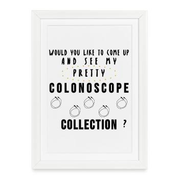 Médecin docteur interniste collection coloscope cadeau - Affiche encadrée (27 × 37 cm) - blanc - Devant