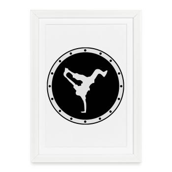 Hip Hop - Affiche encadrée (27 × 37 cm) - blanc - Devant