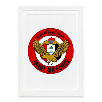 Iraq air force Iraqi air force Fliegerabzeichen - Framed poster (27 × 37 cm) - white - Front