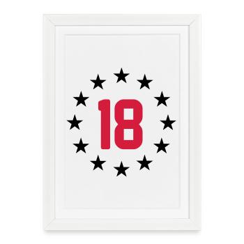 18 years - Framed poster (27 × 37 cm) - white - Front