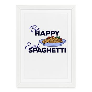 Spaghetti Pasta Asciutta Italie nourriture dit - Affiche encadrée (27 × 37 cm) - blanc - Devant