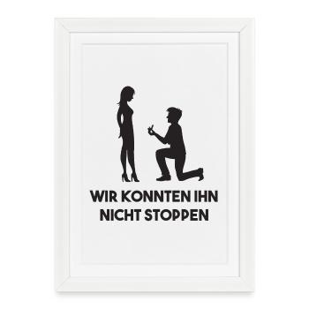 Hen party funny saying bachelor party celebration - Framed poster (27 × 37 cm) - white - Front