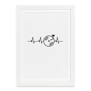 DJ - Affiche encadrée (27 × 37 cm) - blanc - Devant