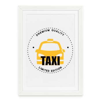 Taxi - Affiche encadrée (27 × 37 cm) - blanc - Devant