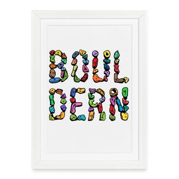 Escalade escalade escalade alpinisme - Affiche encadrée (27 × 37 cm) - blanc - Devant