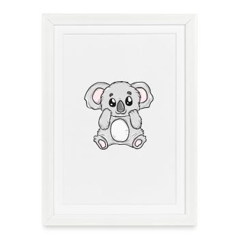 Small Koala Cuddly Figure - Framed poster (27 × 37 cm) - white - Front